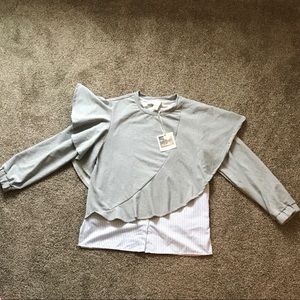 NWT ruffle sweatshirt